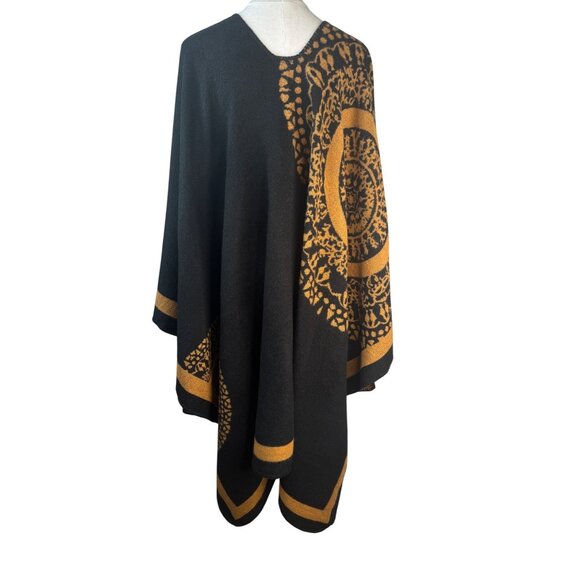 2/$30 NEW Boho Ruana Oversized Open Wrap Poncho Blanket Scarf - Picture 3 of 10